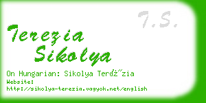 terezia sikolya business card